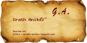 Grath Anikó névjegykártya